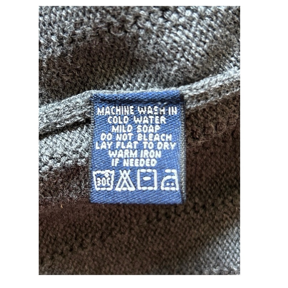 HATHAWAY SPORT $120 Brunswick Crewneck 100% Combed Cotton Gray Sweater Sz L - Picture 12 of 15
